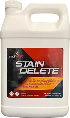Stain Delete is a specially formulated liquid to remove
mineral stains from concrete and other surfaces